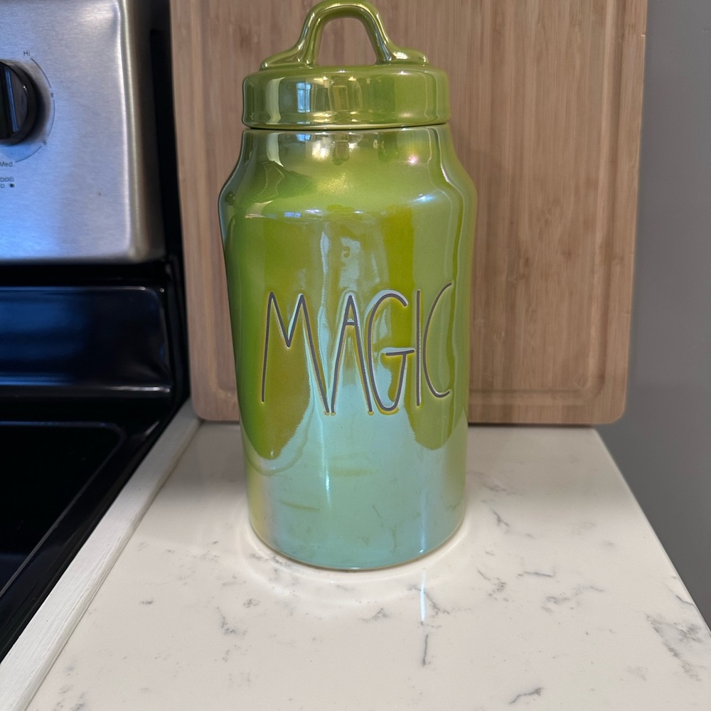 Green Ceramic Magic Jar Rae Dunn